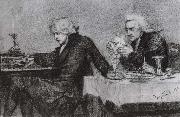 Salieri Pouring Poison Into Mozart's Glass